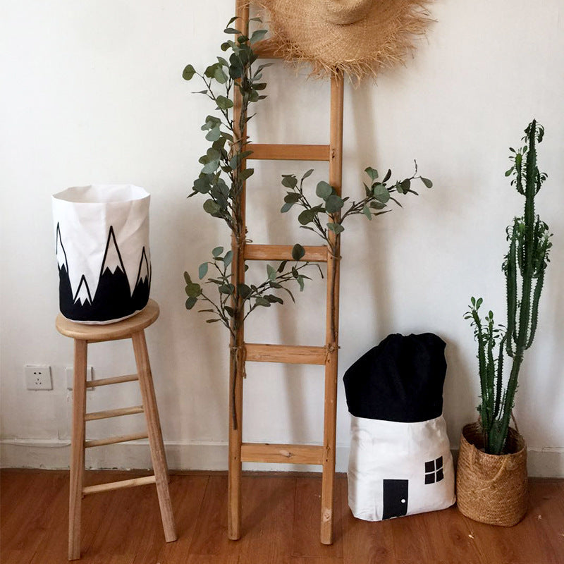 Baby Toy Storage Bag Play Mats Carpet For Children Room Decor Large Capacity Cute House Design Cotton Canvas Mat For Kids - Zeedeey - All stuffs go, go figure