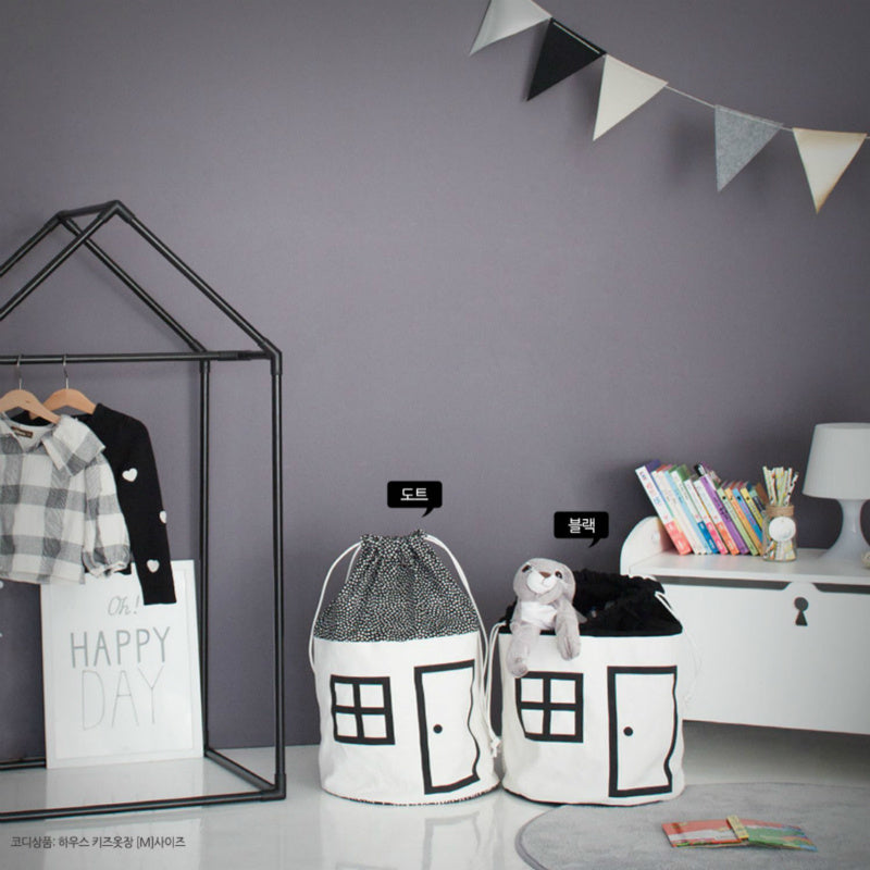 Baby Toy Storage Bag Play Mats Carpet For Children Room Decor Large Capacity Cute House Design Cotton Canvas Mat For Kids - Zeedeey - All stuffs go, go figure