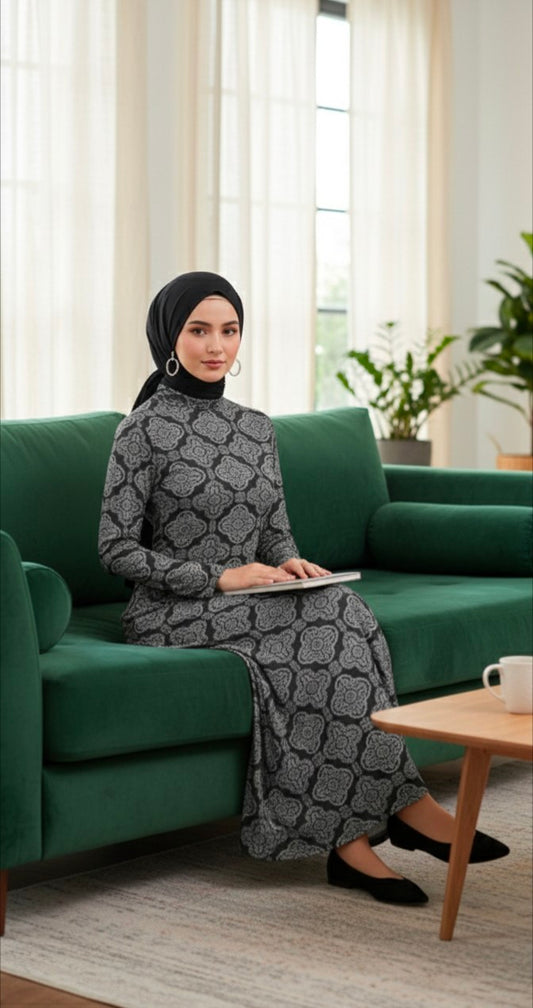 Design Long-Sleeve Draped Bodycon Dress - Zeedeey - All stuffs go, go figure