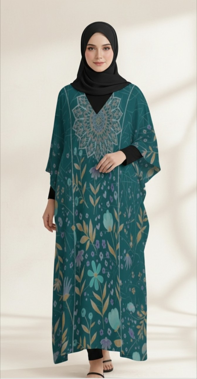 Design V-Neck Kaftan Dress - Zeedeey - All stuffs go, go figure
