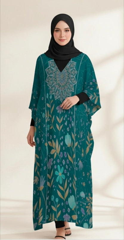 Design V-Neck Kaftan Dress - Zeedeey - All stuffs go, go figure