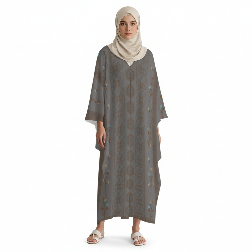 Design V-Neck Kaftan Dress - Zeedeey - All stuffs go, go figure
