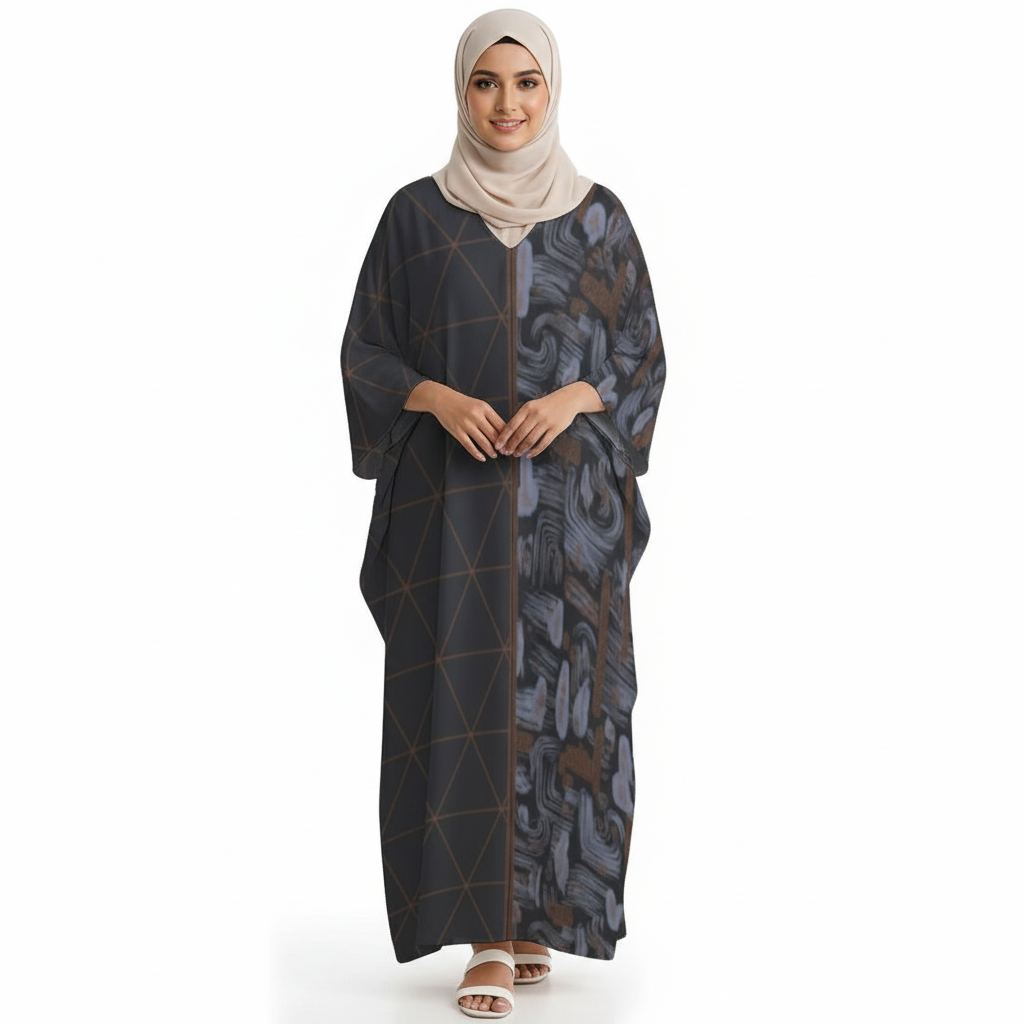 Design V-Neck Kaftan Dress - Zeedeey - All stuffs go, go figure