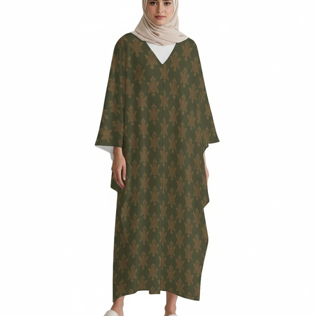 Design V-Neck Kaftan Dress - Zeedeey - All stuffs go, go figure