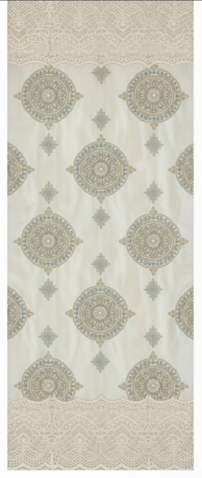 Beige ornament scarf hijab - Zeedeey - All stuffs go, go figure