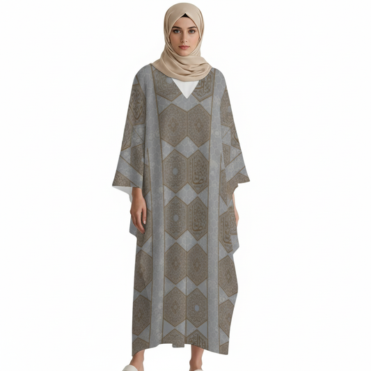 Design V-Neck Kaftan Dress - Zeedeey - All stuffs go, go figure